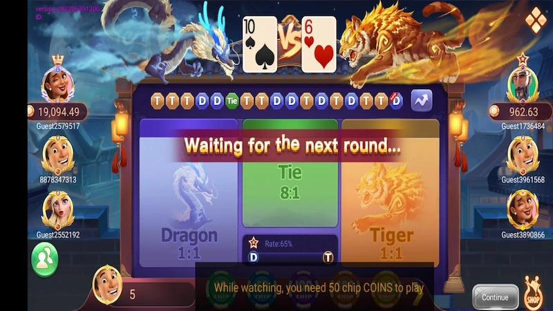 Terminology in the Dragon Tiger Game